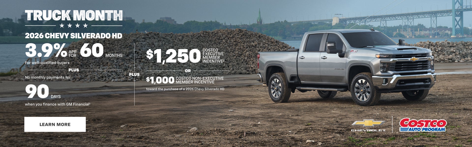 2026 Chevy Silverado HD. 3.9% APR for 60 Months For well-qualified buyers + No monthly payments f...